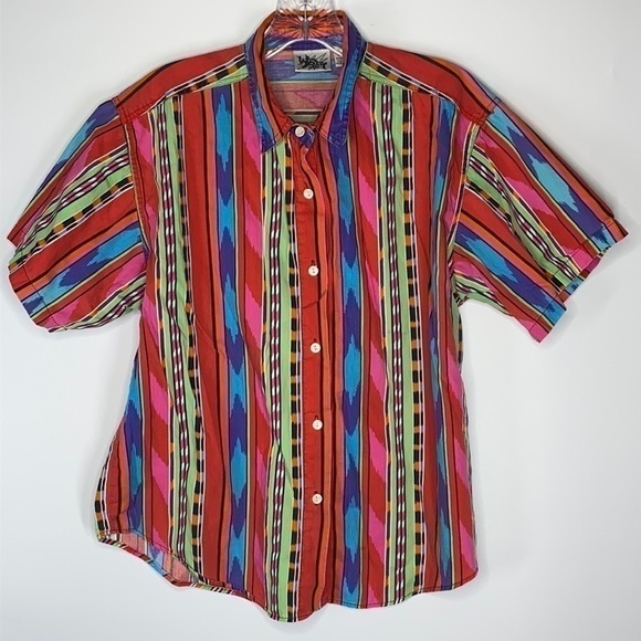 Vintage Sudden Impact Short Sleeve Button Up Shirt Size Medium - Picture 1 of 4
